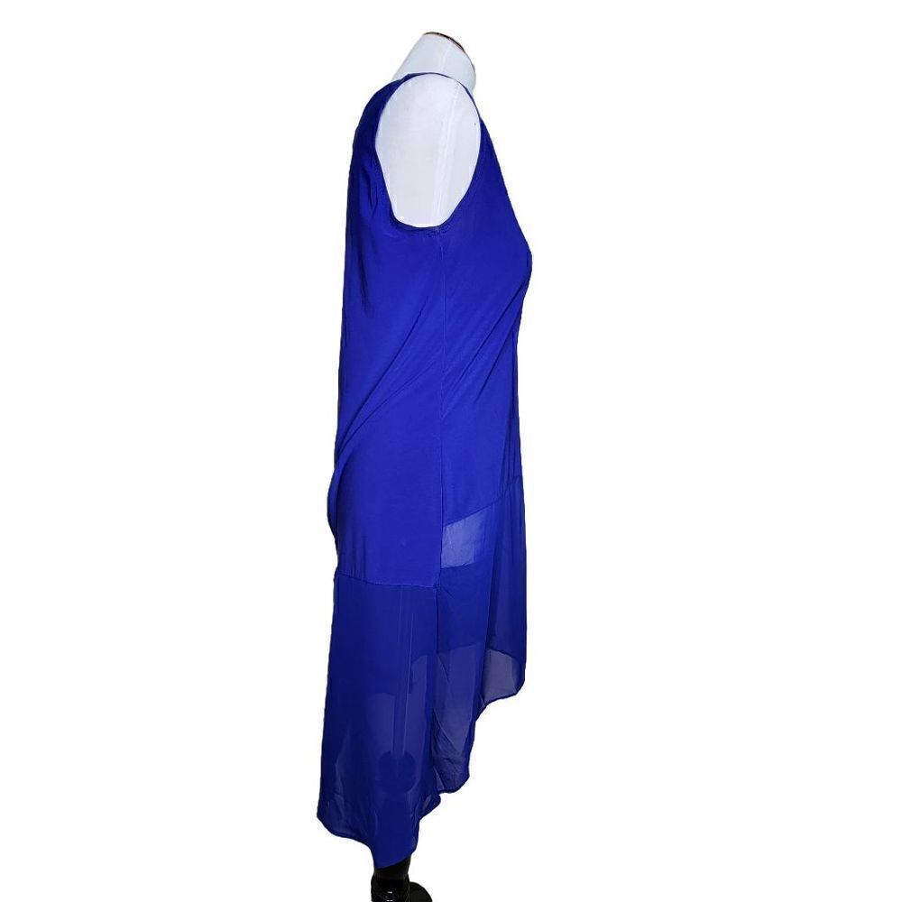 Adele & May Sheer Sleeveless Button Front Tunic Blue Size Small - Picture 6 of 10